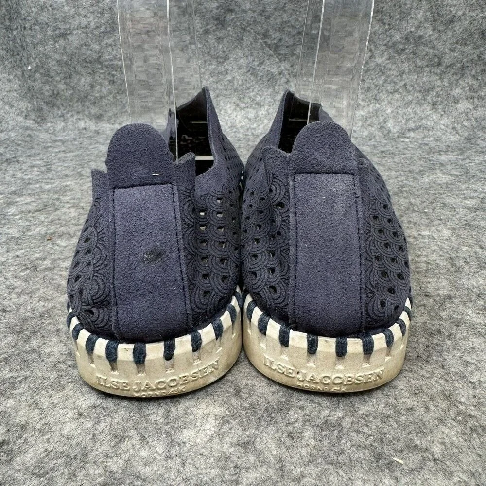 Ilse Jacobsen Tulip Slip On Shoes Womens Size 37 US 6.5 Blue Loafers Coastal